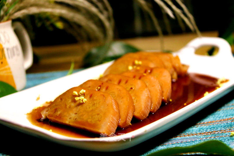 桂花糯米藕的做法_桂花糯米藕怎么做_小美的美食谱的菜谱_美食天下