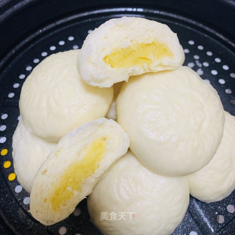 家常奶黄包的做法_家常奶黄包怎么做_淏妈小厨房的菜谱_美食天下