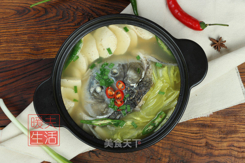 白菜豆腐鱼头汤的做法_白菜豆腐鱼头汤怎么做_暖夫生活的菜谱_美食天下