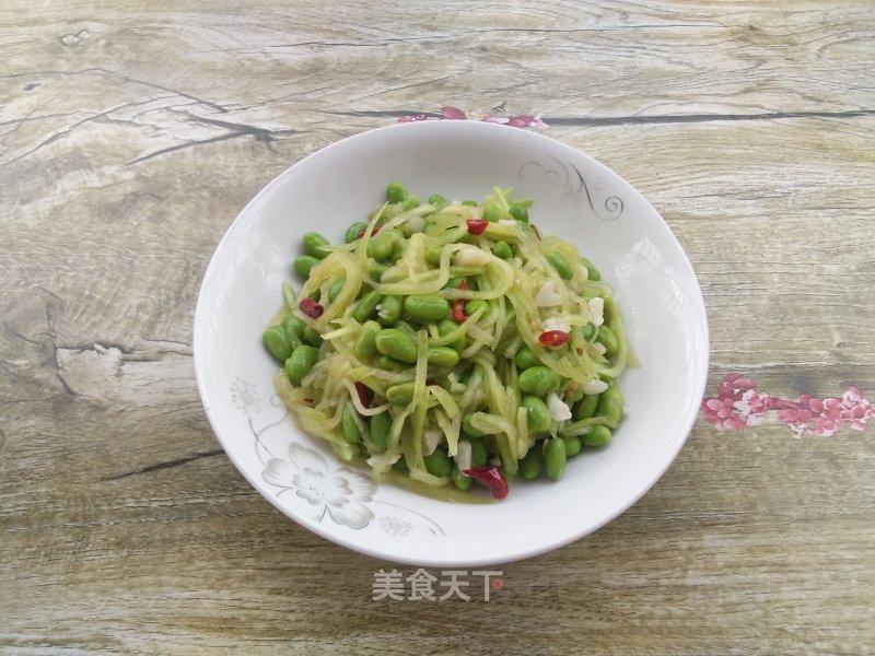 毛豆炒西瓜皮的做法_毛豆炒西瓜皮怎么做_笑笑昵的菜谱_美食天下