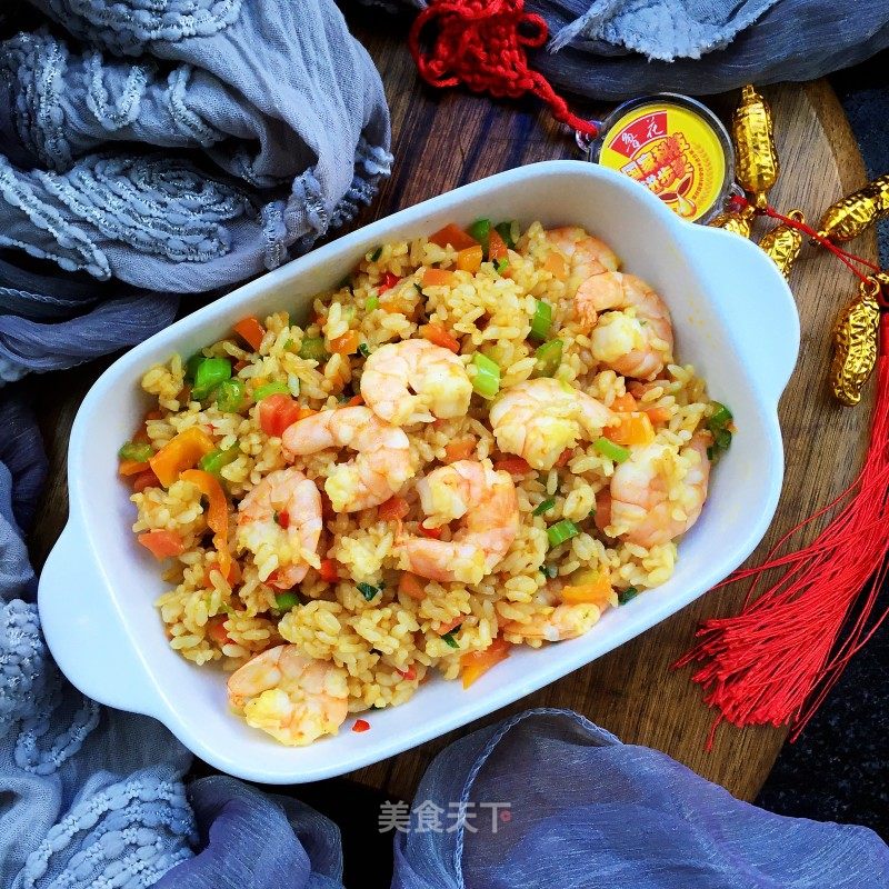 五彩虾仁咖喱饭的做法_五彩虾仁咖喱饭怎么做_米拉Miira的菜谱_美食天下