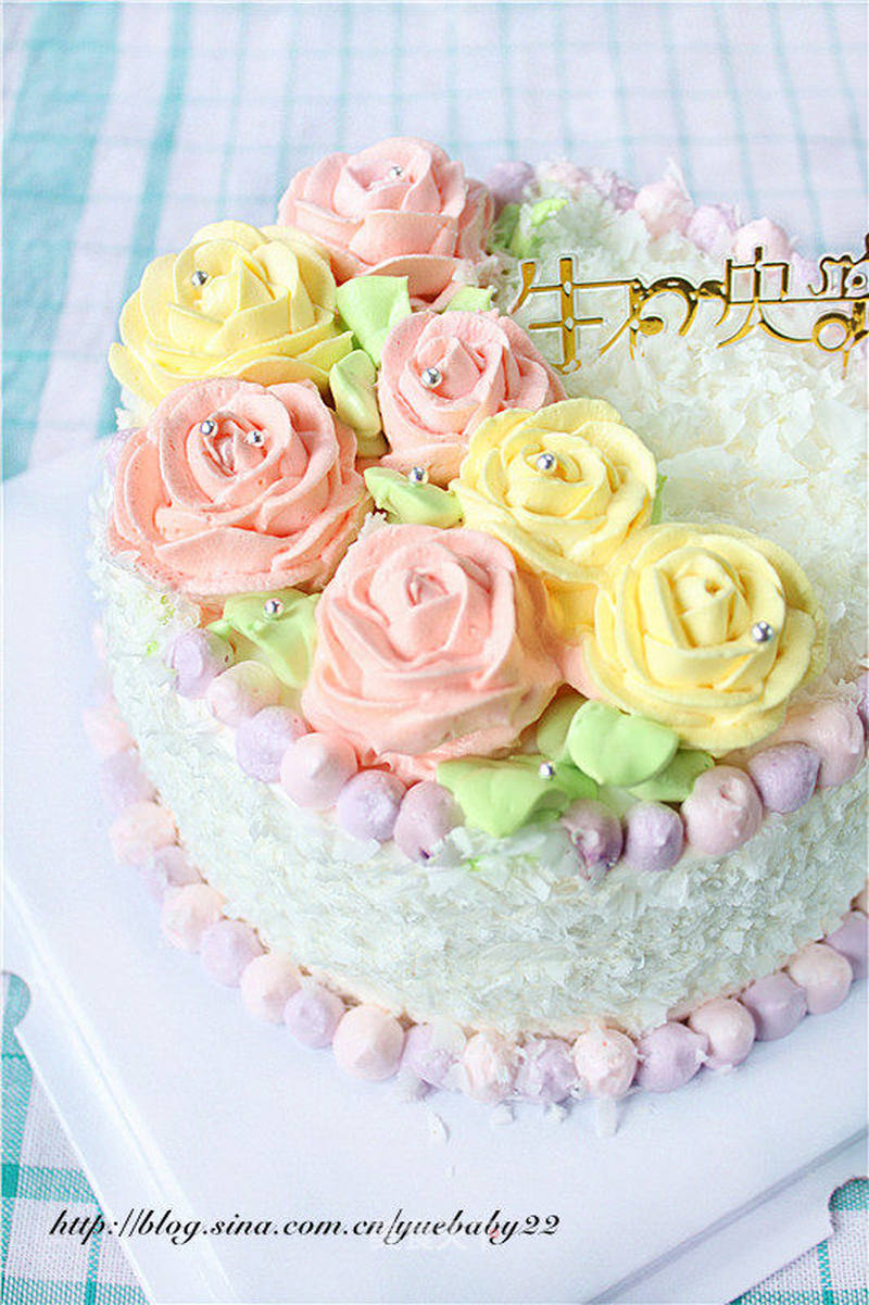 清新玫瑰生日蛋糕的做法_【小清新玫瑰生日蛋糕】_清新玫瑰生日蛋糕怎么做_菜谱_美食天下
