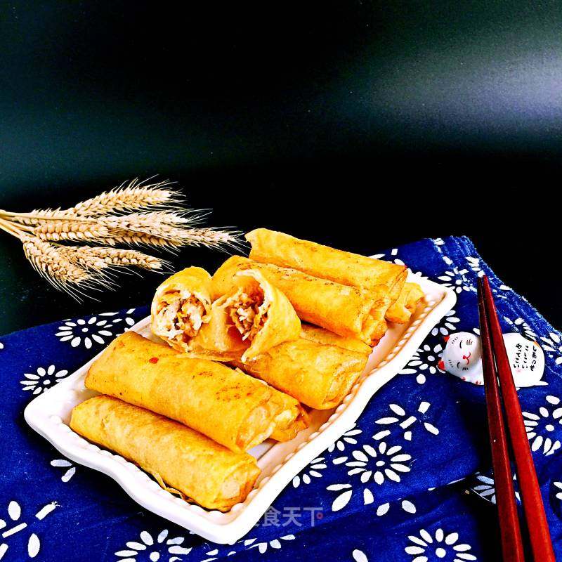 黄花菜肉春卷的做法_黄花菜肉春卷怎么做_麦子老妈的菜谱_美食天下