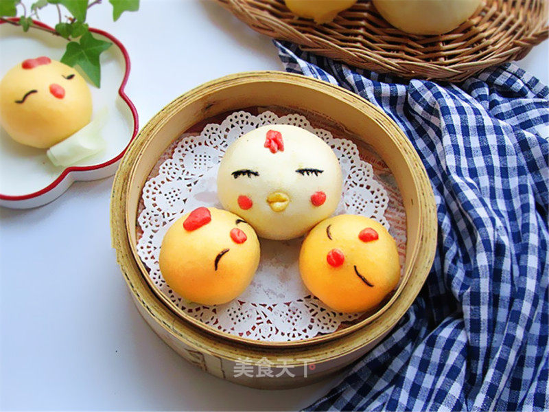 萌小鸡豆沙包的做法_【江苏】萌小鸡豆沙包_萌小鸡豆沙包怎么做_开心果子365的菜谱_美食天下