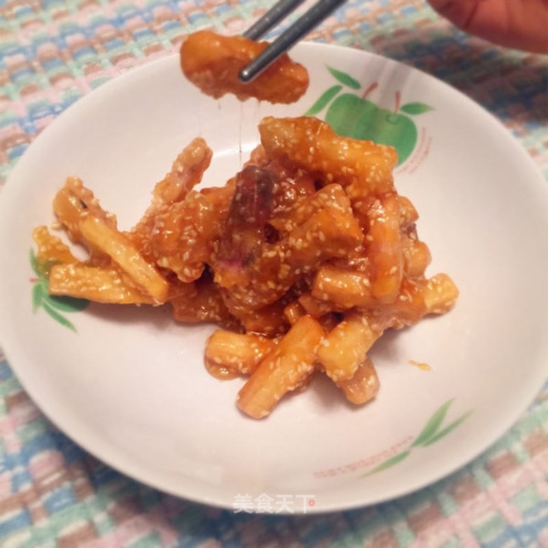 拔丝山药的做法_拔丝山药怎么做_果味品读的菜谱_美食天下
