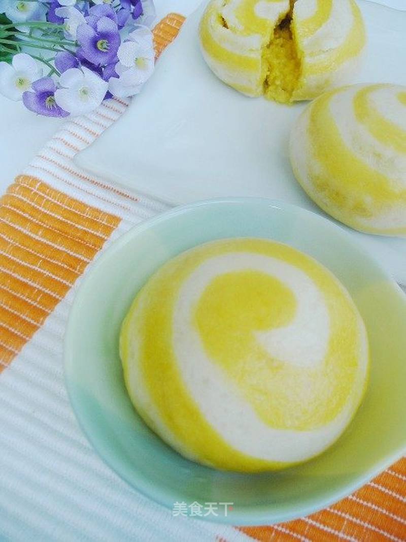 花样南瓜奶黄包的做法_花样南瓜奶黄包怎么做_菜谱_美食天下