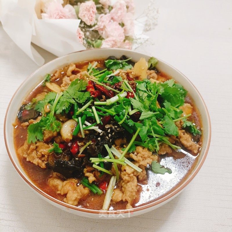 麻辣水煮肉片的做法_麻辣水煮肉片怎么做_沐祠姐姐的菜谱_美食天下