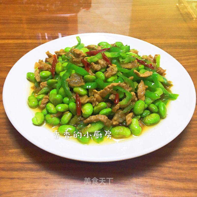 青椒毛豆炒肉丝的做法_青椒毛豆炒肉丝怎么做_香香的小厨房的菜谱_美食天下