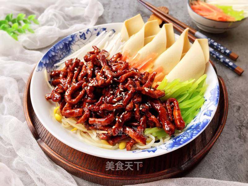 五彩京酱肉丝的做法_五彩京酱肉丝怎么做_沙娅琪琪的菜谱_美食天下