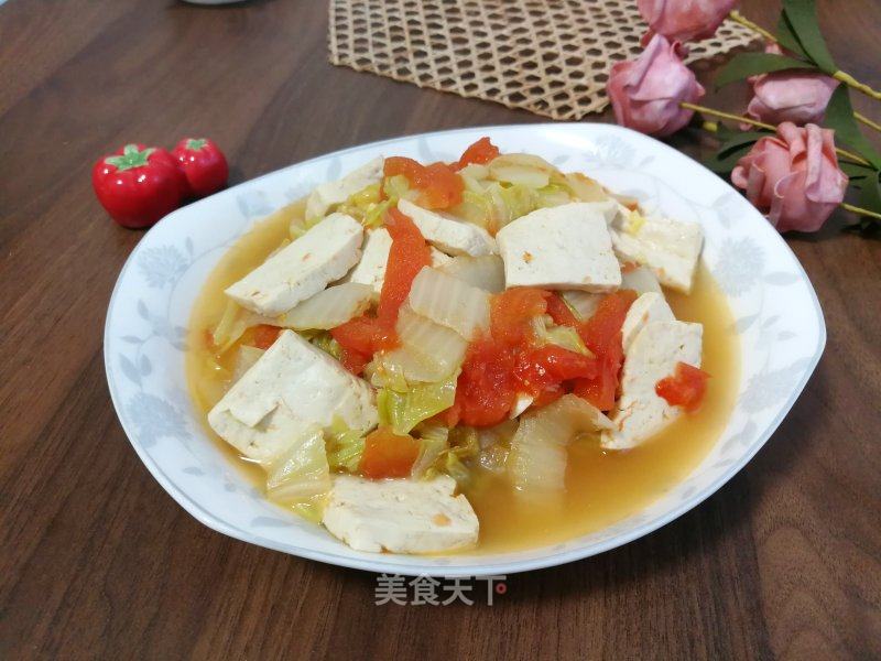 番茄白菜炖豆腐的做法_番茄白菜炖豆腐怎么做_清水淡竹的菜谱_美食天下