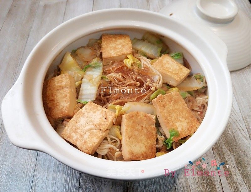 白菜粉丝炖豆腐的做法_白菜粉丝炖豆腐怎么做_elmonte的菜谱_美食天下