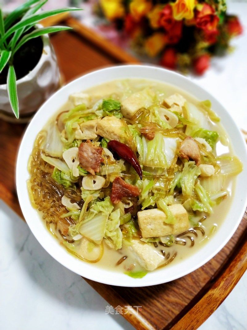 白菜豆腐炖粉条的做法_白菜豆腐炖粉条怎么做_红袖添饭＊的菜谱_美食天下