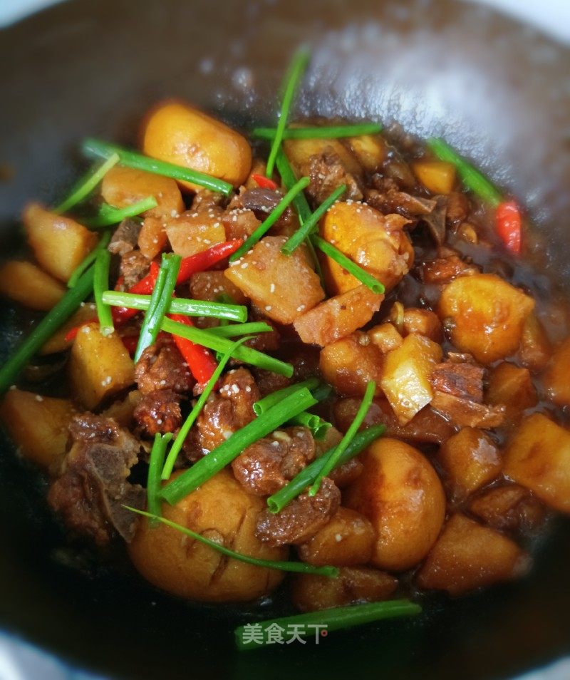 土豆炖排骨的做法_土豆炖排骨怎么做_飞燕食记的菜谱_美食天下
