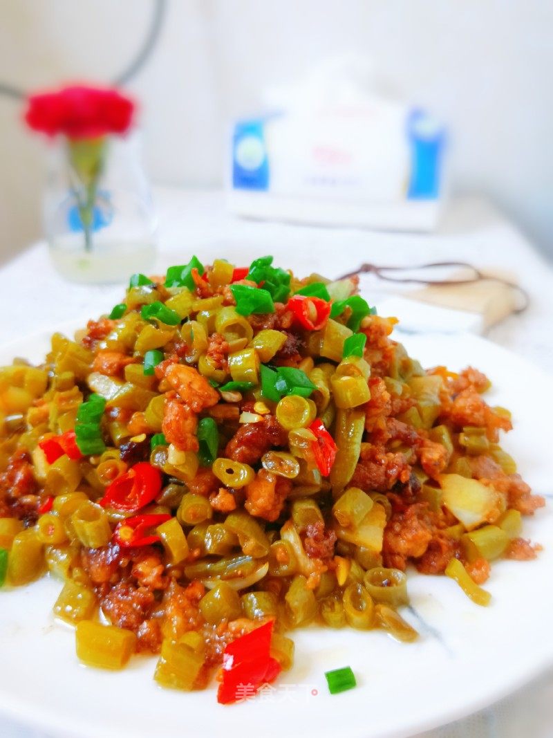 酸豆角肉末的做法_酸豆角肉末怎么做_飞燕食记的菜谱_美食天下