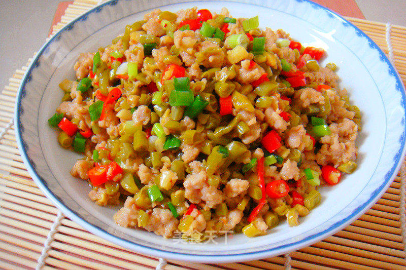 酸豆角肉末的做法_酸豆角肉末怎么做_菜谱_美食天下