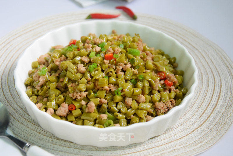 酸豆角炒肉末的做法_酸豆角炒肉末怎么做_緣豆兒的菜谱_美食天下