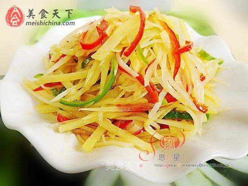 酸辣土豆丝的做法_三步轻松搞掂:酸辣土豆丝_酸辣土豆丝怎么做_菜谱_美食天下