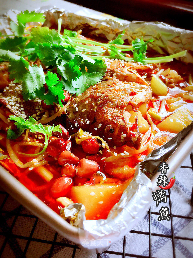香辣烤鱼的做法_香辣烤鱼怎么做_安宝的虎妈的菜谱_美食天下