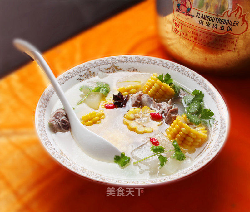 玉米冬瓜排骨汤的做法_用离火续煮锅烹饪玉米冬瓜排骨汤_玉米冬瓜排骨汤怎么做_散漫的厨子的菜谱_美食天下