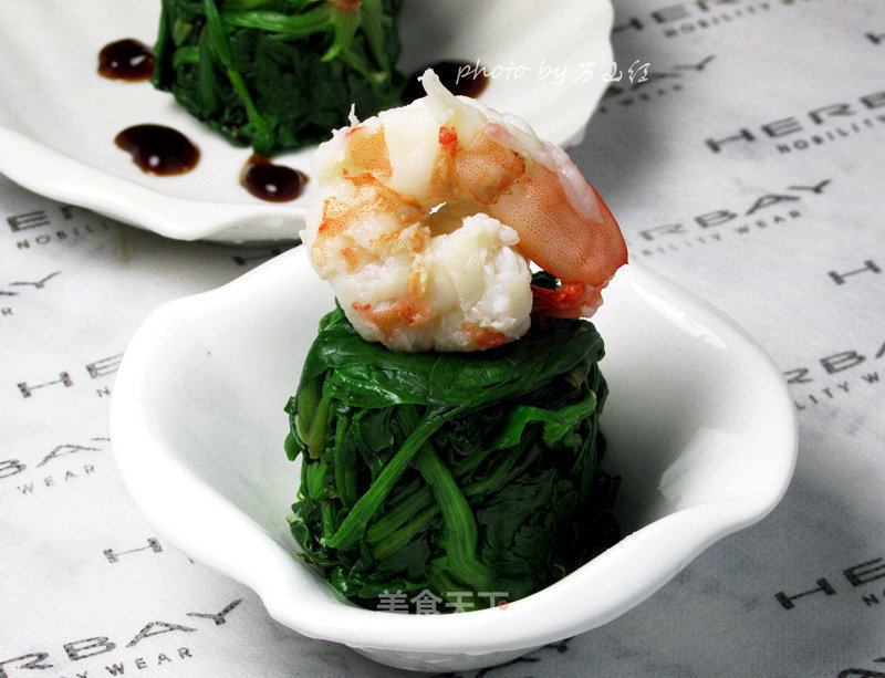虾仁菠菜塔的做法_虾仁菠菜塔怎么做_万山红的菜谱_美食天下