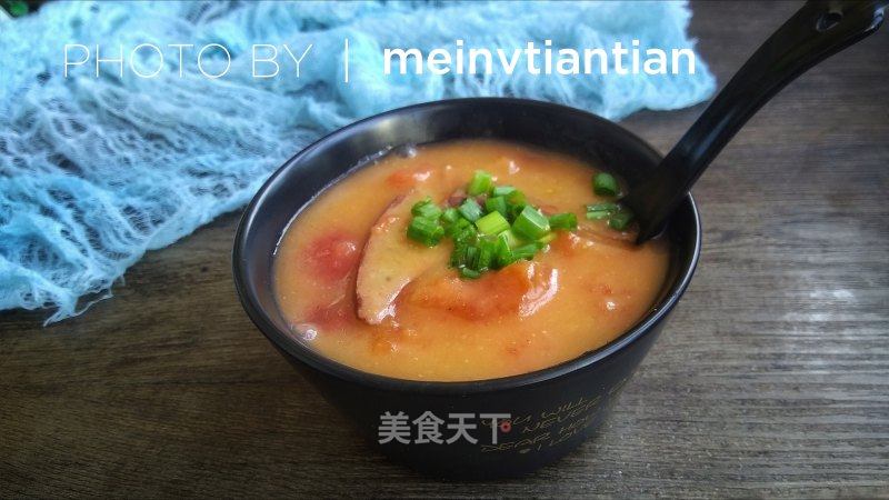番茄猪肝糯米粉浓汤的做法_番茄猪肝糯米粉浓汤怎么做_美女天天的菜谱_美食天下