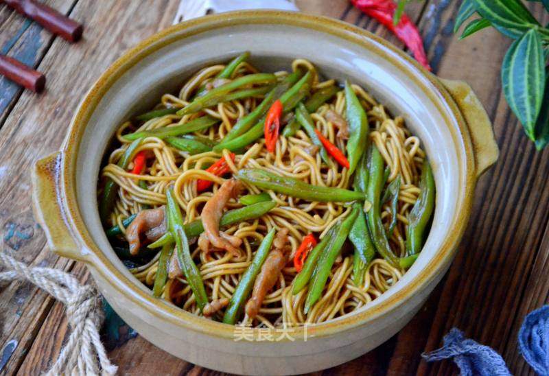 豆角肉丝焖面的做法_豆角肉丝焖面怎么做_我叫一尾鱼的菜谱_美食天下