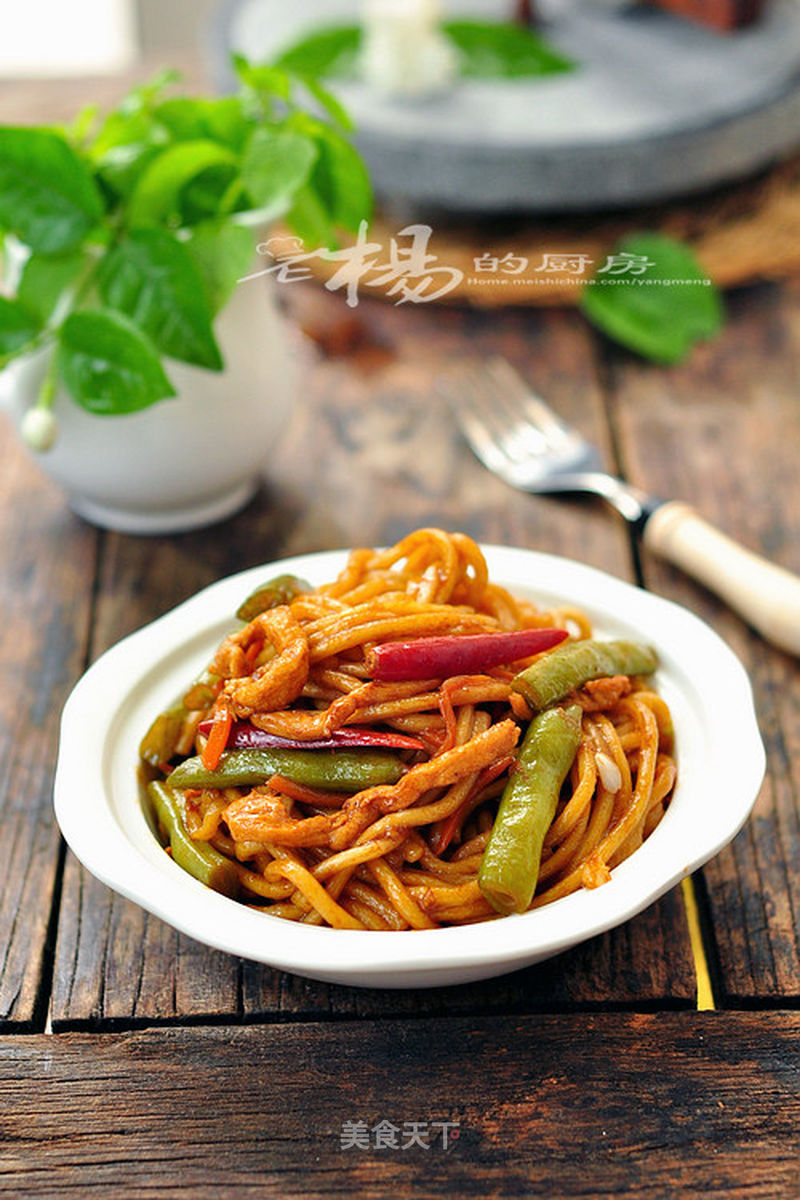 鸡丝豆角焖面的做法_鸡丝豆角焖面怎么做_菜谱_美食天下