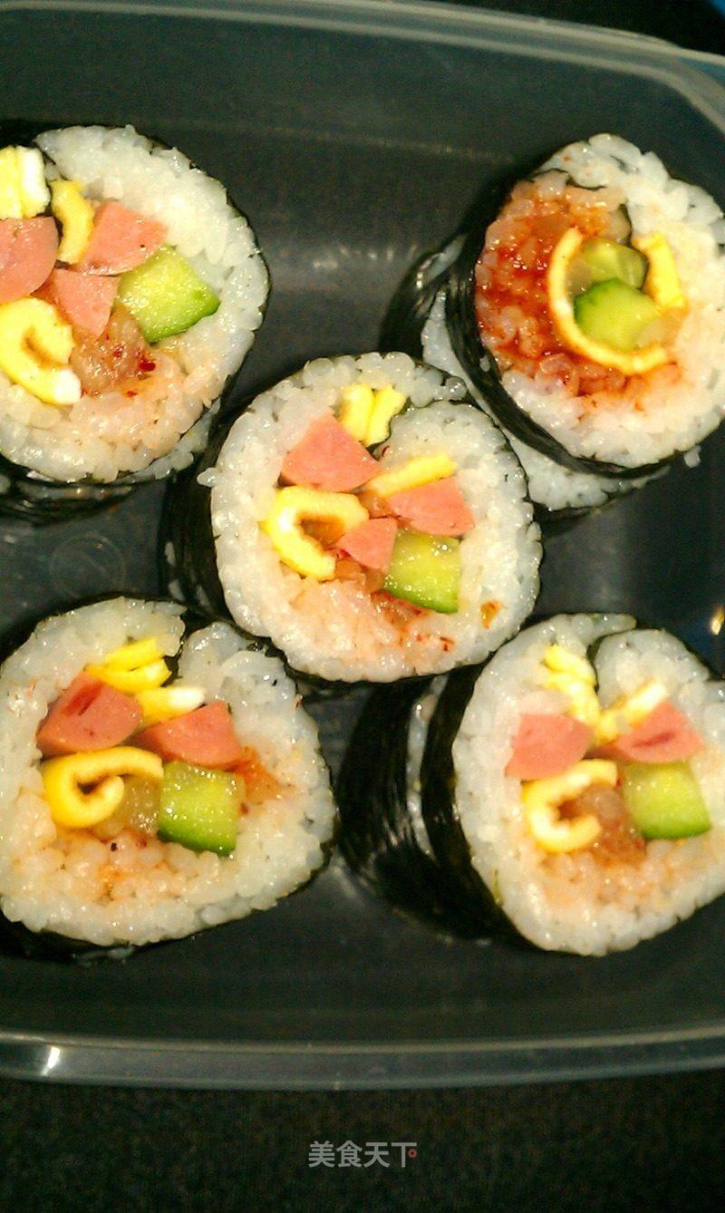 紫菜包饭的做法_包裹着的爱——紫菜包饭_紫菜包饭怎么做_肥肥莉的菜谱_美食天下