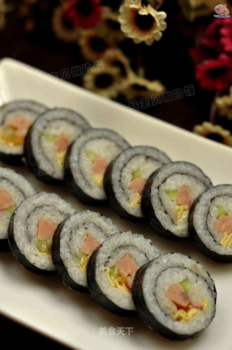 紫菜包饭的做法_紫菜包饭怎么做_给宝贝做的饭的菜谱_美食天下