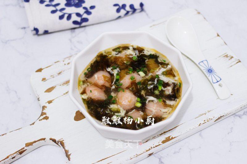 虾滑紫菜芙蓉汤的做法_虾滑紫菜芙蓉汤怎么做_雅雅杨小厨的菜谱_美食天下