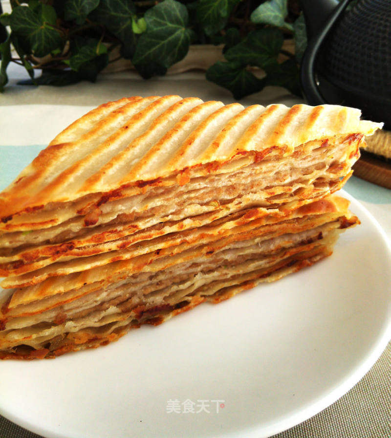 家常千层肉饼的做法_家常千层肉饼怎么做_寻找桃花岛的菜谱_美食天下