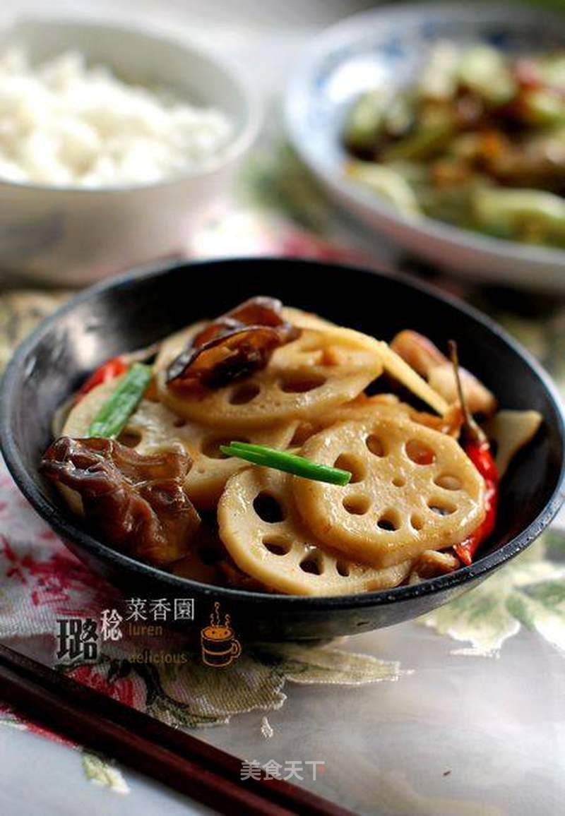 莲藕木耳炒肉片的做法_【莲藕木耳炒肉片】_莲藕木耳炒肉片怎么做_菜谱_美食天下
