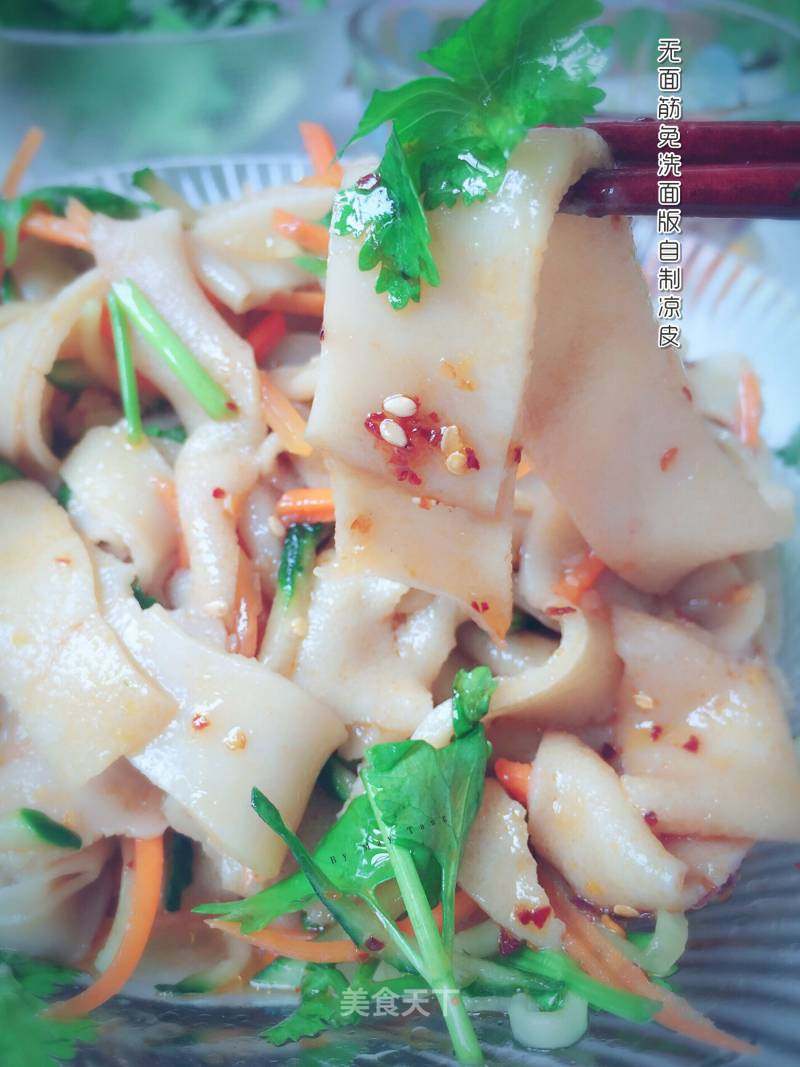 凉皮_无面筋免洗面版自制凉皮_黑猫警长kitchen的菜谱_美食天下