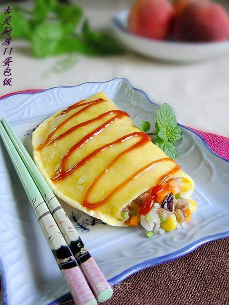 饺子蛋包饭的做法_花样米饭(一)—金灿灿的饺子蛋包饭_饺子蛋包饭怎么做_菜谱_美食天下