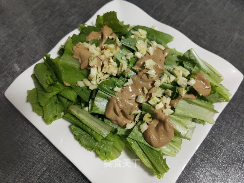 蒜蓉芝麻酱油麦菜的做法_蒜蓉芝麻酱油麦菜怎么做_筠旸JY的菜谱_美食天下