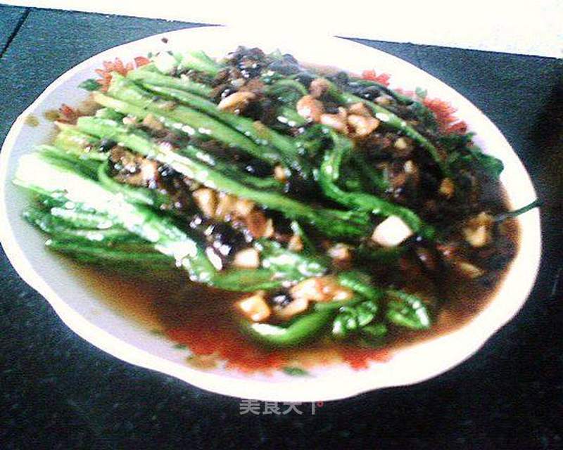豆豉蒜蓉油麦菜的做法_豆豉蒜蓉油麦菜怎么做_菜谱_美食天下