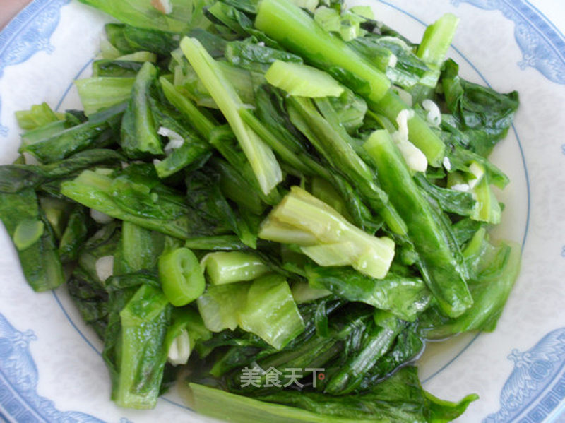 蒜蓉油麦菜的做法_简单清淡的——蒜蓉油麦菜_蒜蓉油麦菜怎么做_菜谱_美食天下