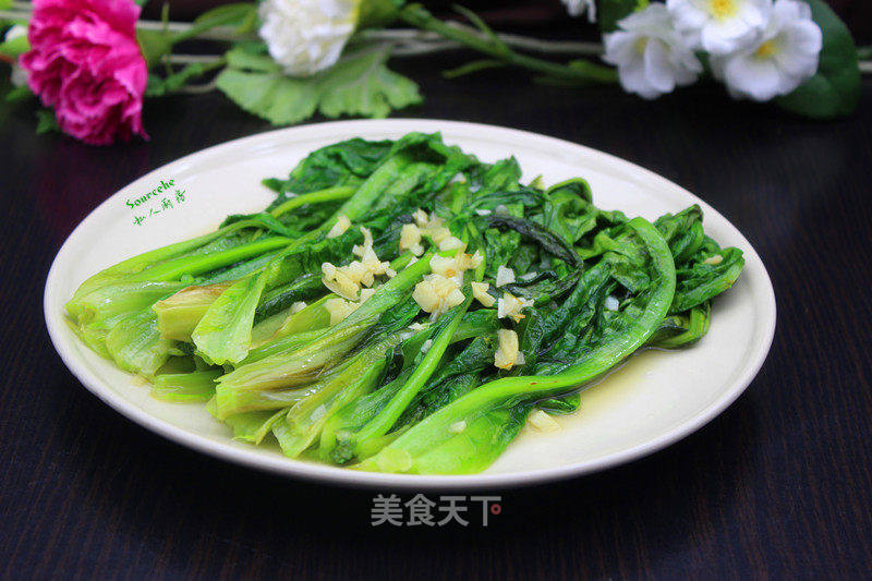 蒜蓉炒油麦菜的做法_蒜蓉炒油麦菜怎么做_sourcehe的菜谱_美食天下