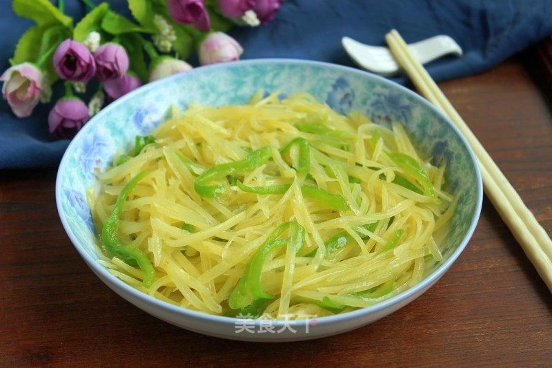 青椒土豆丝的做法_青椒土豆丝怎么做_花擦擦的菜谱_美食天下