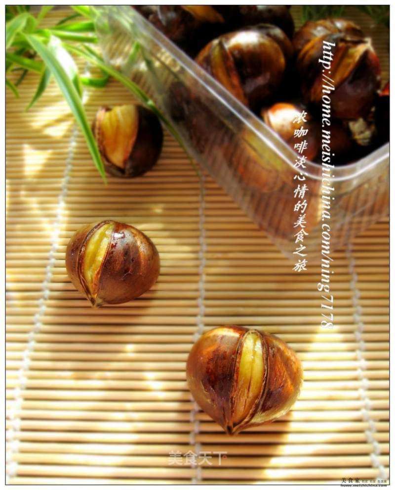 糖炒栗子的做法_糖炒栗子—五分钟的微波炉美食_糖炒栗子怎么做_菜谱_美食天下