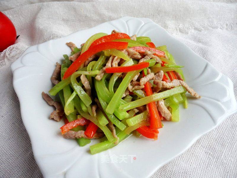 莴笋肉丝小炒的做法_莴笋肉丝小炒怎么做_燕清欣的菜谱_美食天下