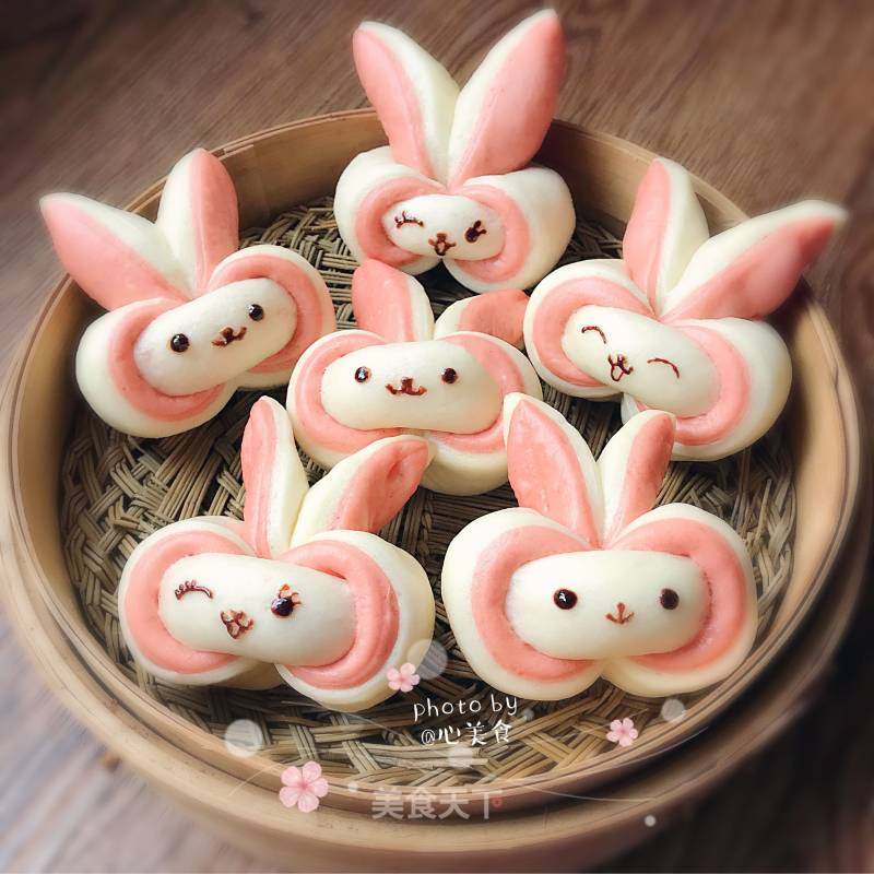 卡通兔子馒头的做法_卡通兔子馒头怎么做_心美食的菜谱_美食天下