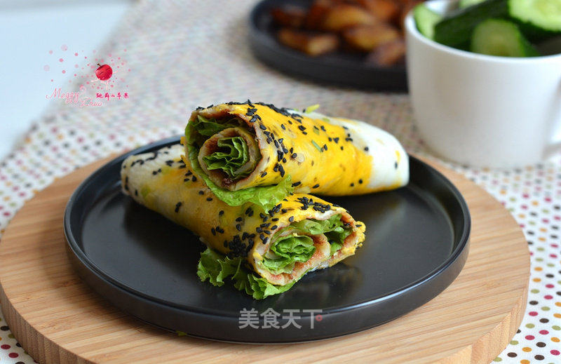 快手鸡蛋煎饼的做法_快手鸡蛋煎饼怎么做_Meggy跳舞的苹果的菜谱_美食天下
