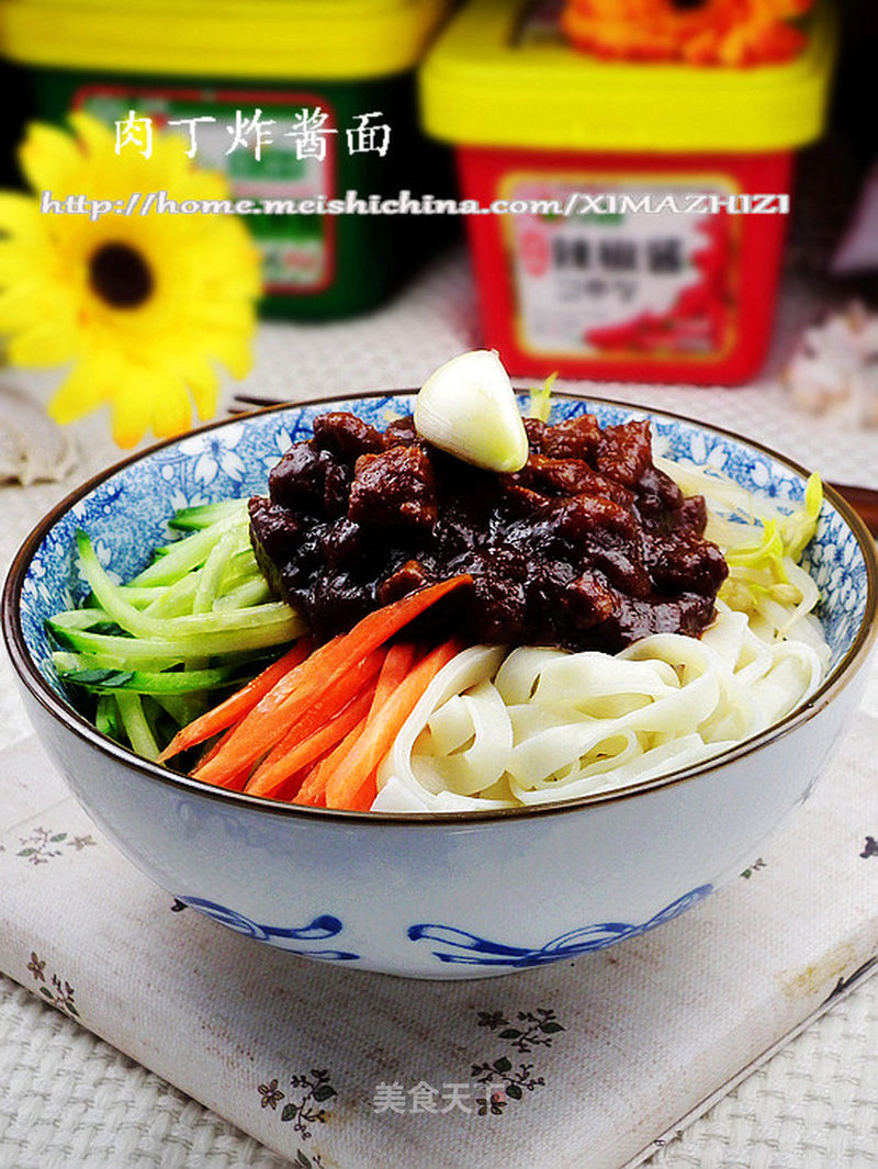 肉丁炸酱面的做法_肉丁炸酱面怎么做_菜谱_美食天下