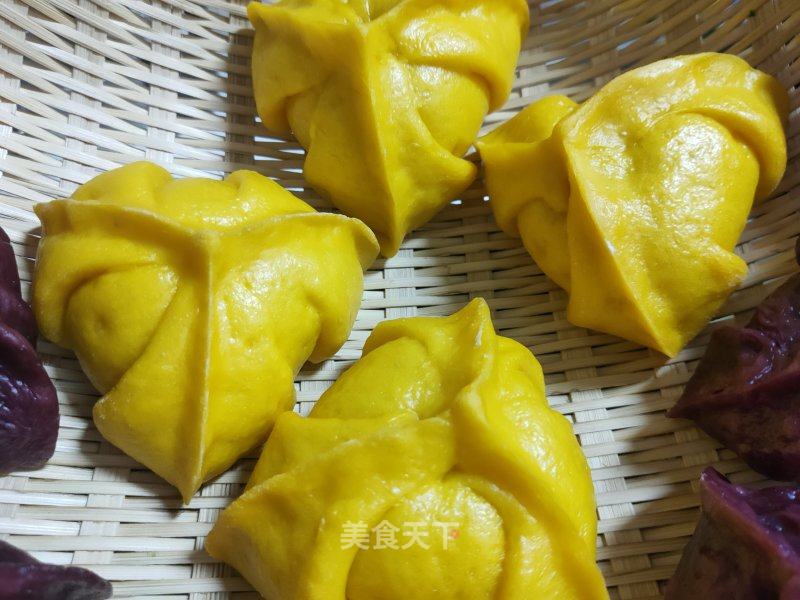南瓜糖三角馒头的做法_南瓜糖三角馒头怎么做_筠旸JY的菜谱_美食天下