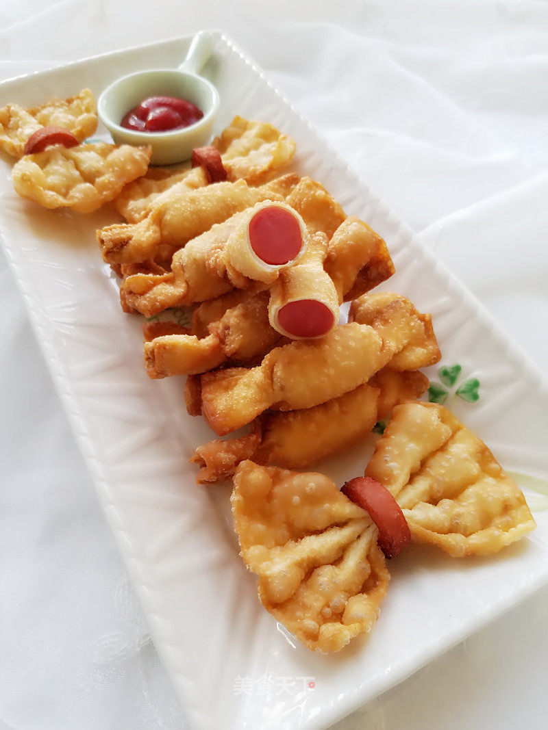 馄饨皮的花样吃法的做法_馄饨皮的花样吃法怎么做_忧郁土豆的菜谱_美食天下