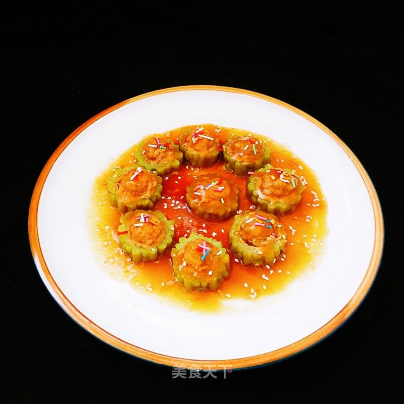 苦瓜酿肉的做法_“ 肉类 ”苦瓜酿肉_苦瓜酿肉怎么做_诗韵墨香的菜谱_美食天下