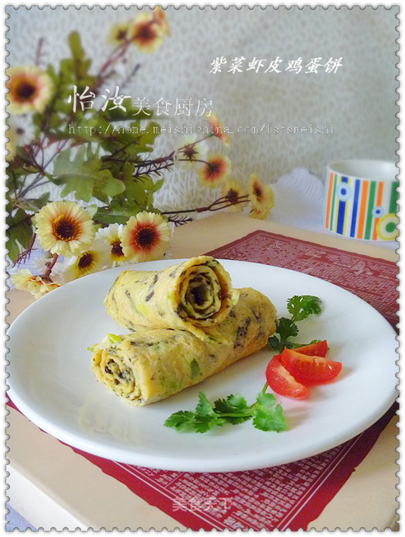 紫菜虾皮鸡蛋饼的做法_【健康营养早餐】自己动手做早餐—紫菜虾皮鸡蛋饼_紫菜虾皮鸡蛋饼怎么做_绿色天使的菜谱_美食天下