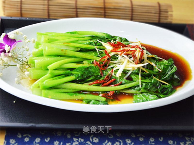 白灼广东菜心的做法_白灼广东菜心怎么做_zhang886的菜谱_美食天下