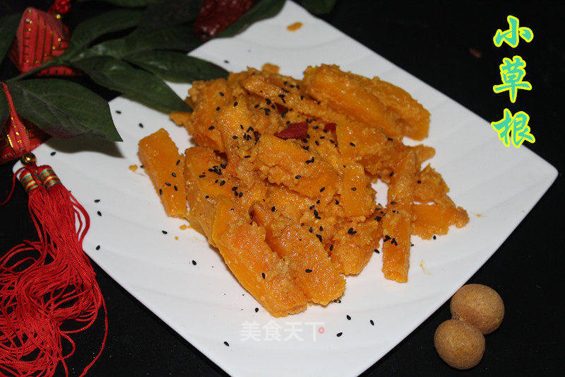 咸蛋黄焗南瓜的做法_咸蛋黄焗南瓜怎么做_小草根家庭美食的菜谱_美食天下